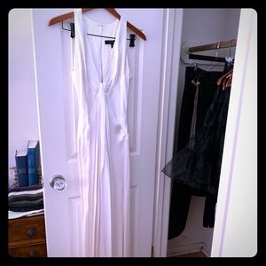 Carmen Marc Valvo White Silk Dress Sz4